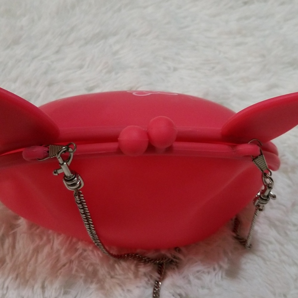 Girls Pink Silicone Kitty Purse - Picture 5 of 6